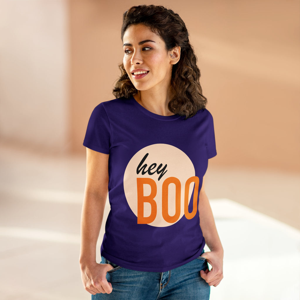 Hey Boo—Women's Midweight Cotton Tee