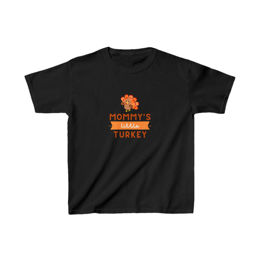 Kids Tee Mommy's Little Turkey Shirt - Thanksgiving Holiday