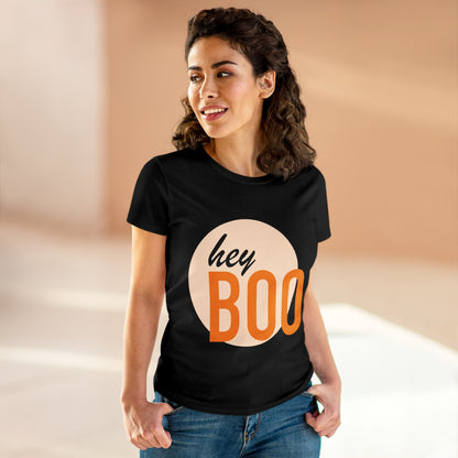 Hey Boo—Women's Midweight Cotton Tee