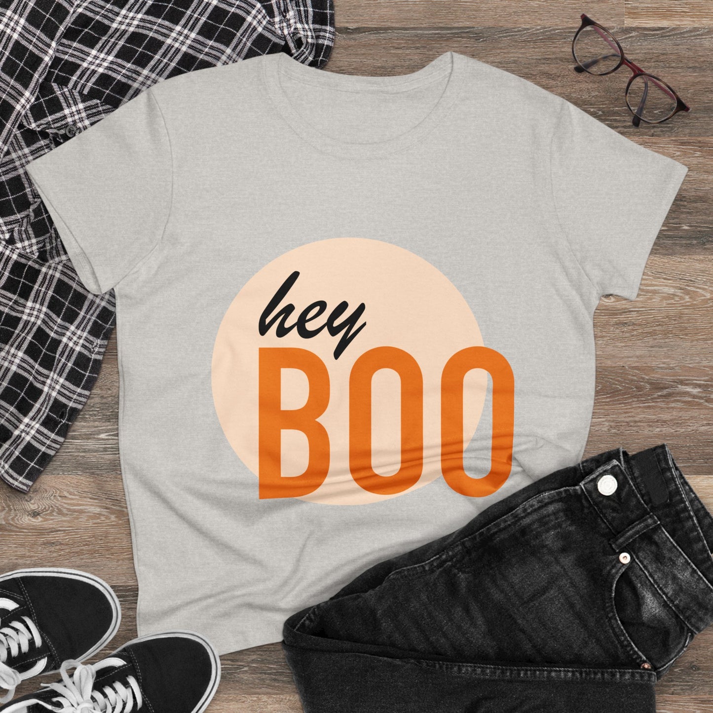 Hey Boo—Women's Midweight Cotton Tee