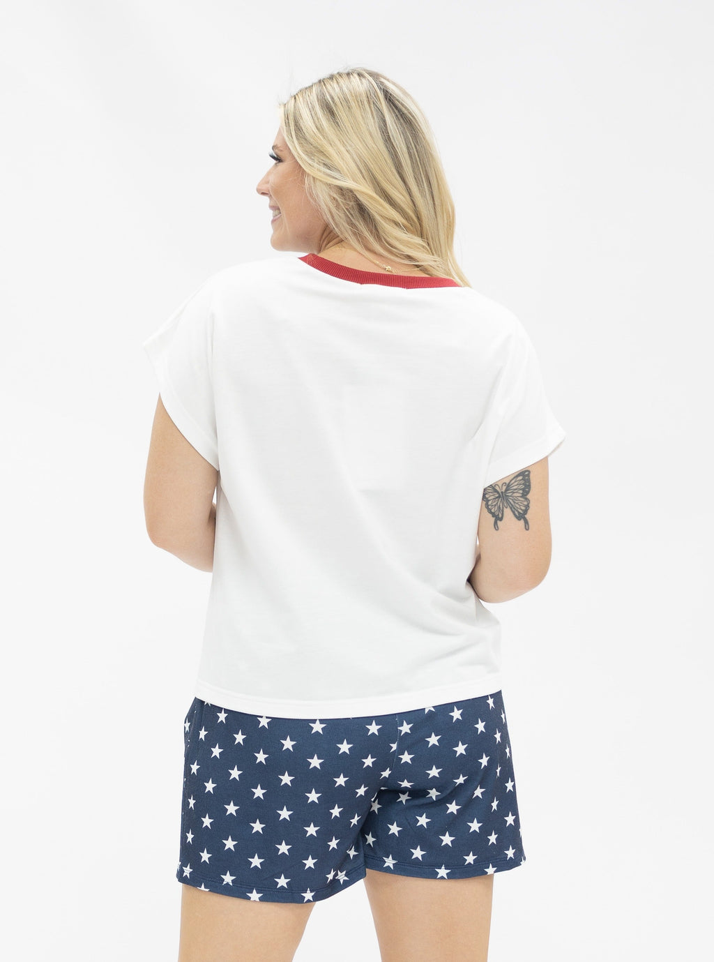 Blue and White Star Shorts