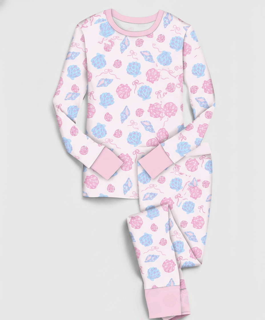 Charlie Play Pretty in Pearls - Bamboo Lyocell Long Sleeve Lounge Set